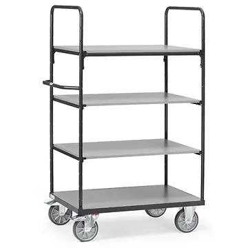 Etagenwagen mit 4 Etagen, extrahoch 1800 mm - Anthrazit