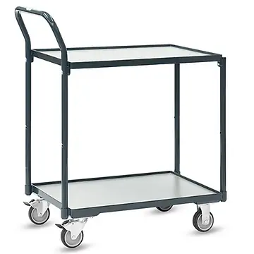Kompakter Tischwagen Basic mit 2 Böden, Tragkraft 200 kg