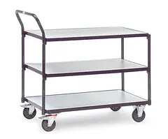 Fetra® ESD-Tischwagen mit drei Böden