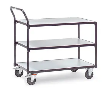 Fetra® ESD-Tischwagen mit drei Böden