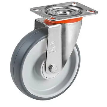 Easy-Roll grey Lenkrollen mit thermoplastischen Gummirädern + Kugellager