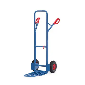 Paketkarren 300 kg, Höhe 1300 mm, Stahlblech- und Klappschaufel