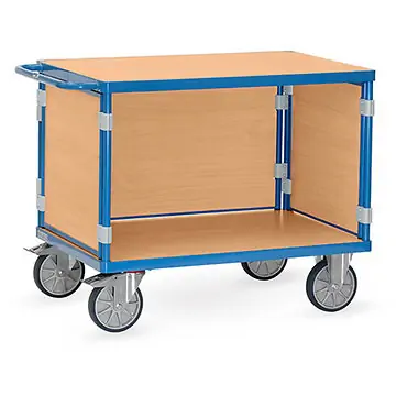 Dreiwand-Tischwagen mit 2 Böden