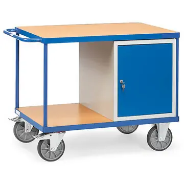 Schwere Werkstattwagen, mit 1 Schrank und 2 Ladeflächen
