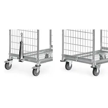 Deichsel und Kupplung für Kommissionierwagen