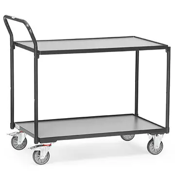 Leichter Tischwagen mit 2 oder 3 Böden, Tragkraft 300 kg - Anthrazit