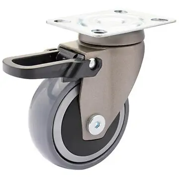 GREY MAGIC Design-Lenkrollen mit Radfeststeller und Gleitlager