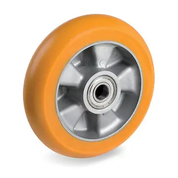 Ballige Big Yellow-Gusspolyurethanräder mit Aluminium-Felge und Kugellager