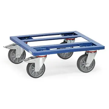 Kistenroller, Ladefläche 500x500mm, mit offenem Rahmen
